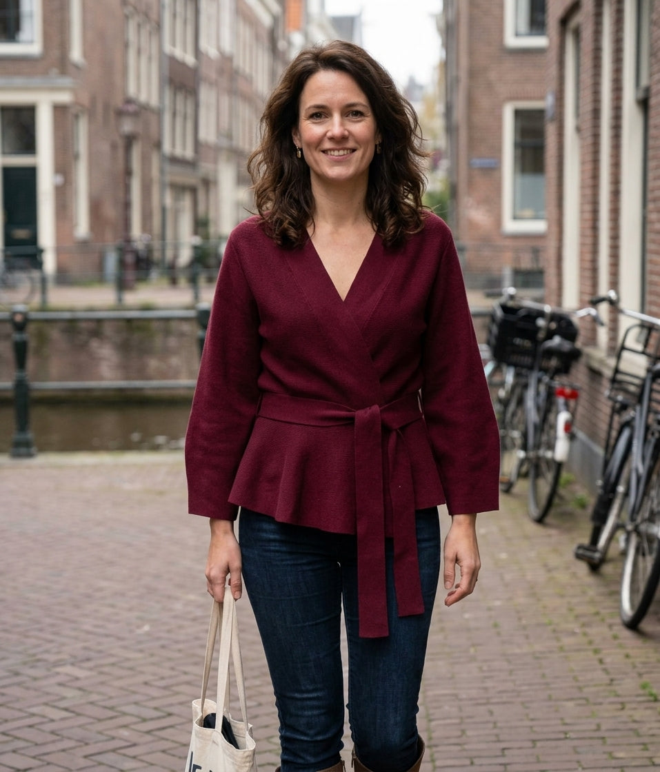 Louise - Geknoopt vest met strikdetail