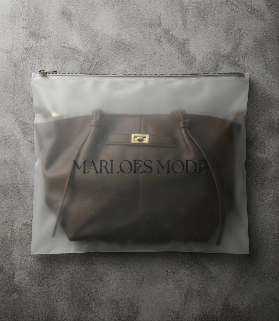 Esmee | Leren totebag voor dagelijks gebruik met sluiting aan de voorkant