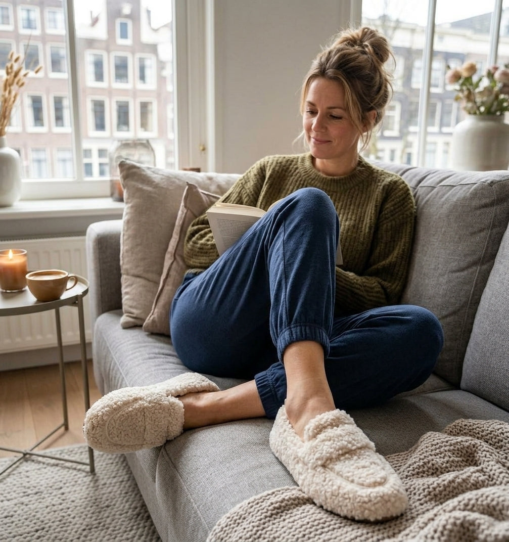 Evy - Luxe Comfortabele Lamswollen Mocassins