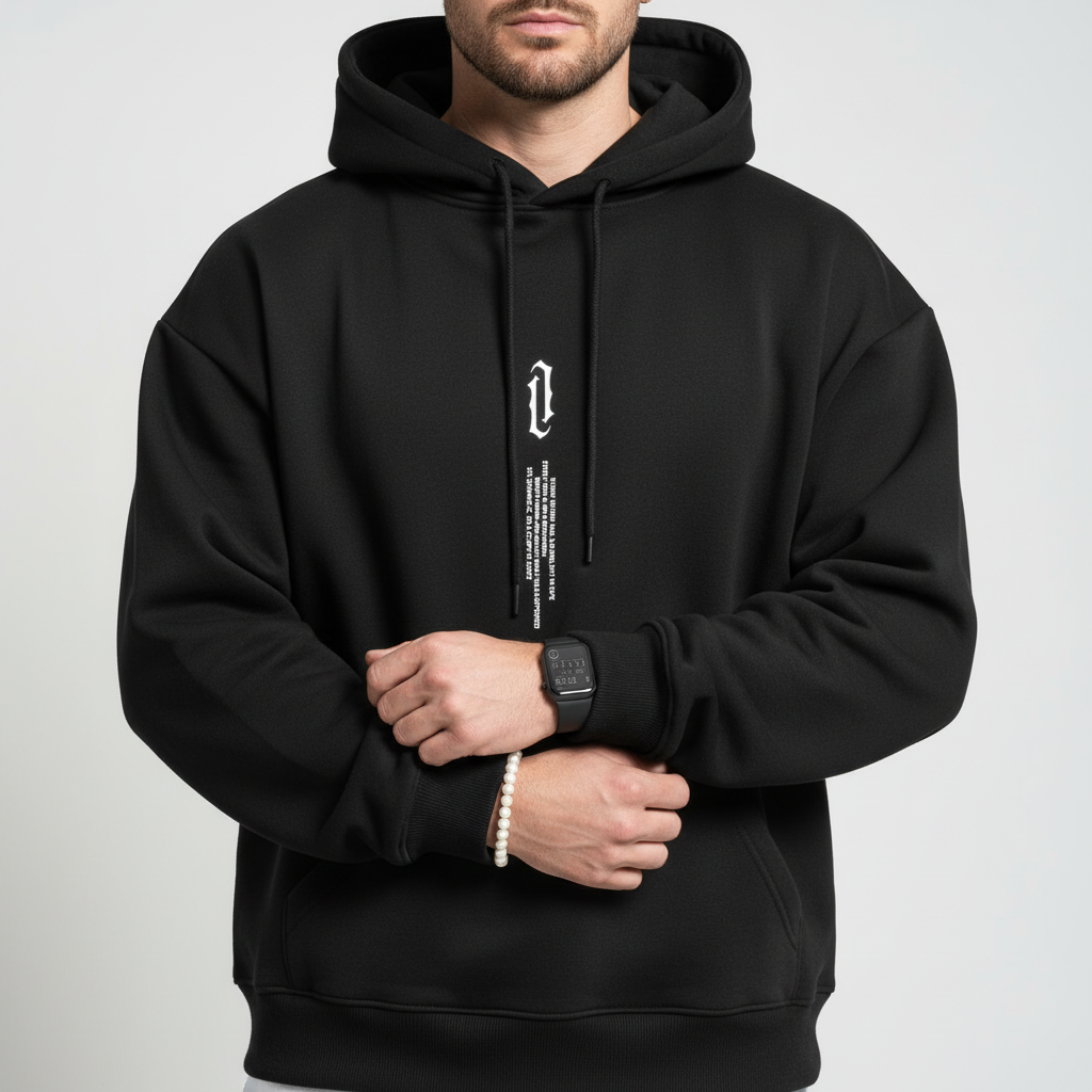Heren Hoodie Basic met Capuchon en Trekkoord – Regular Fit Sweater