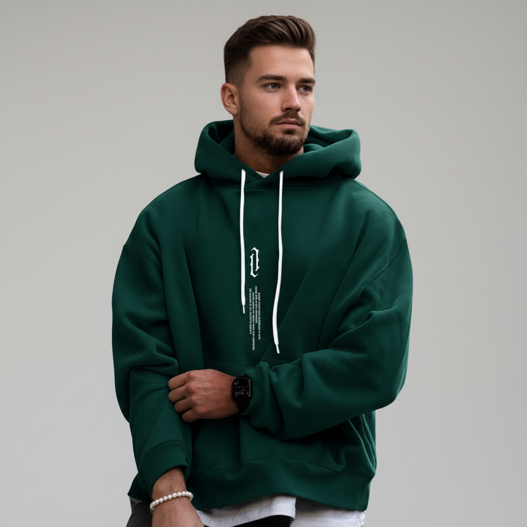 Heren Hoodie Basic met Capuchon en Trekkoord – Regular Fit Sweater