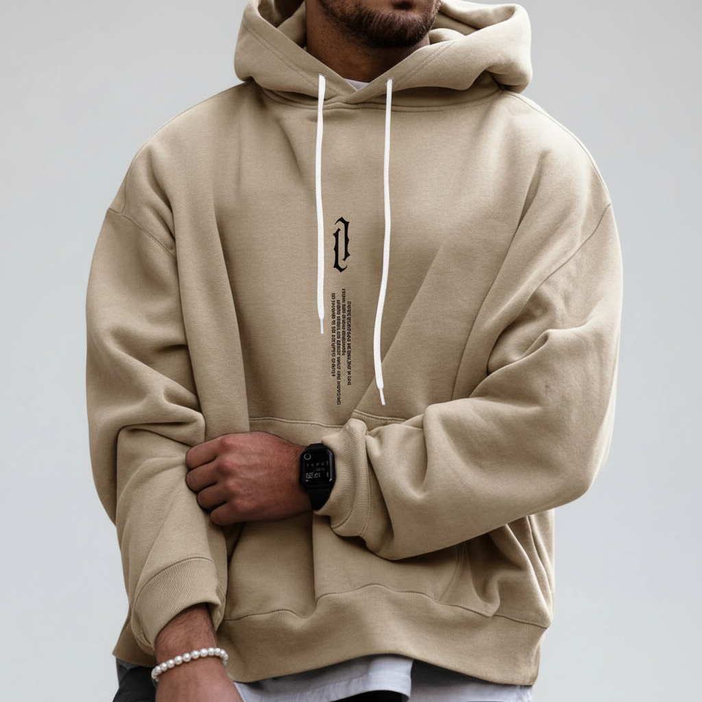 Heren Hoodie Basic met Capuchon en Trekkoord – Regular Fit Sweater