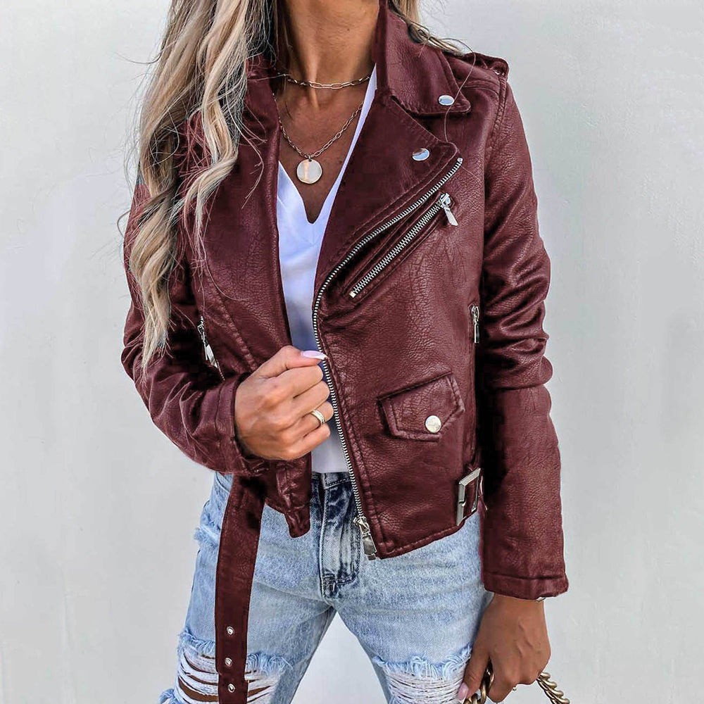 Dames Slim Fit Jas – Met Rits, Geschikt voor Lente en Herfst