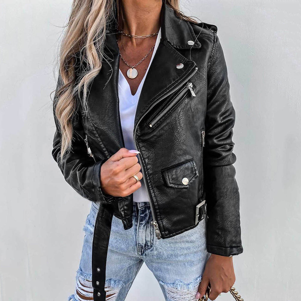 Dames Slim Fit Jas – Met Rits, Geschikt voor Lente en Herfst