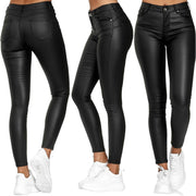 Jeltje | Dames Lederbroek – High-Waist Stretch met figuurvormende pasvorm
