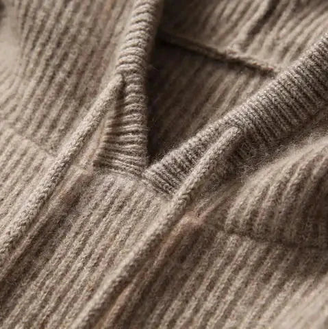 Dames Gebreide Hoodie – Trui met Capuchon, Casual Pullover voor Herfst en Winter