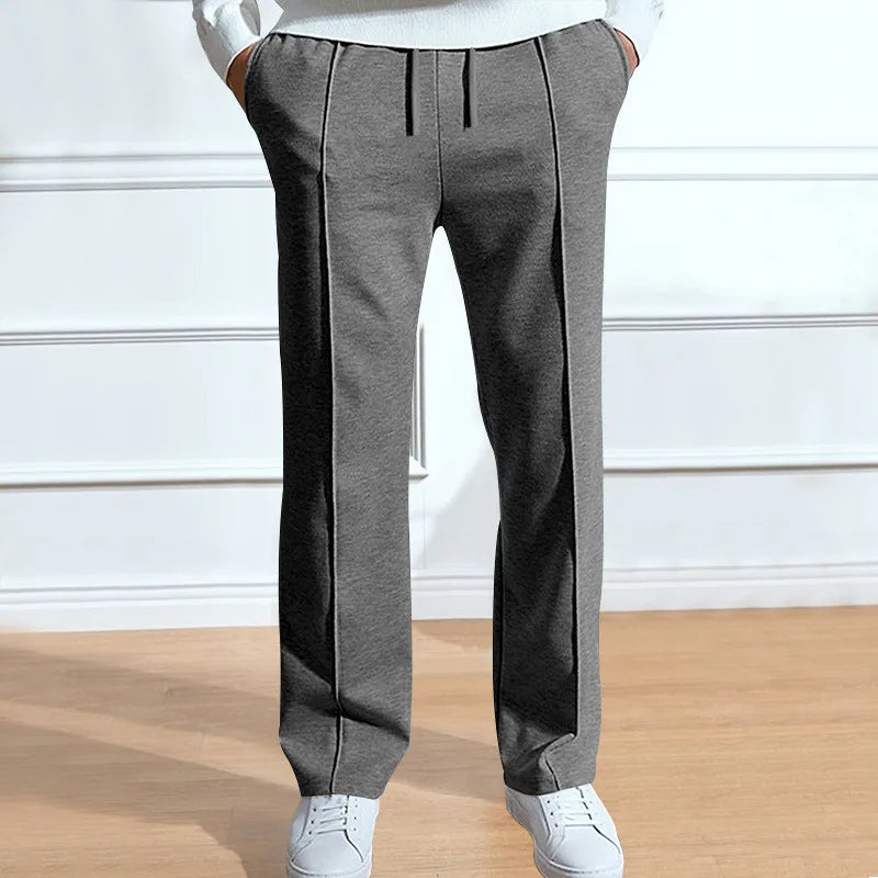 Heren Chino Broek Slim Fit met Elastische Taille en Koord