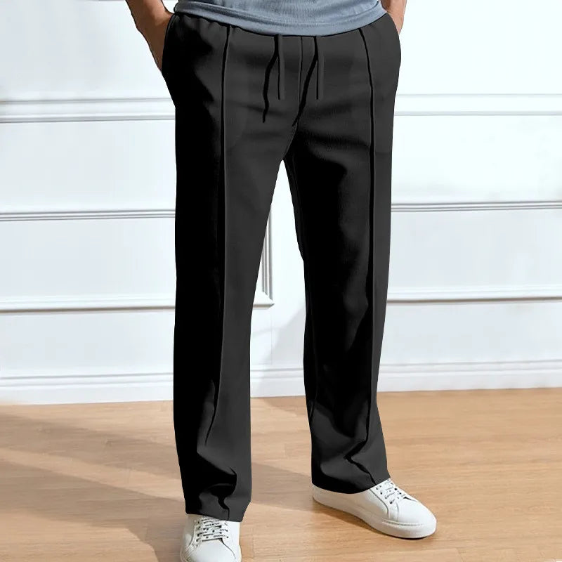 Heren Chino Broek Slim Fit met Elastische Taille en Koord
