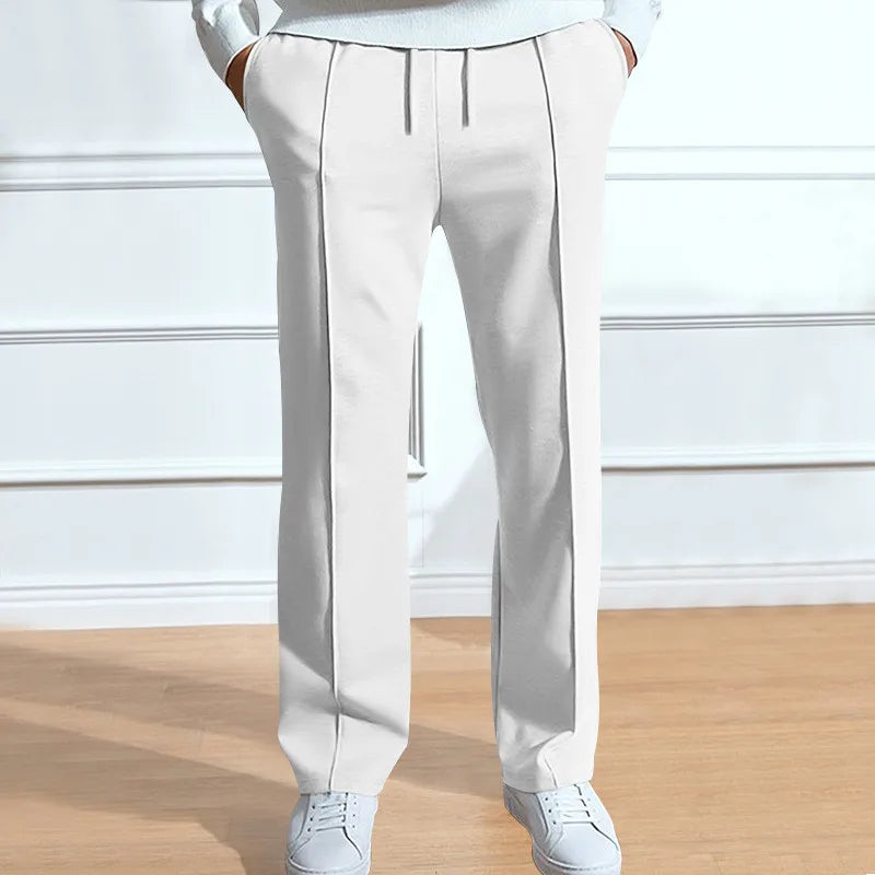 Heren Chino Broek Slim Fit met Elastische Taille en Koord