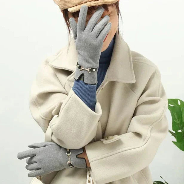 Elegante Warme Dames Handschoenen | Luxe winterhandschoenen met stijlvolle kettingdetail