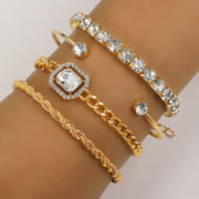 Barbara | Luxe dames armbandenset – minimalistisch design met sprankelende kristallen