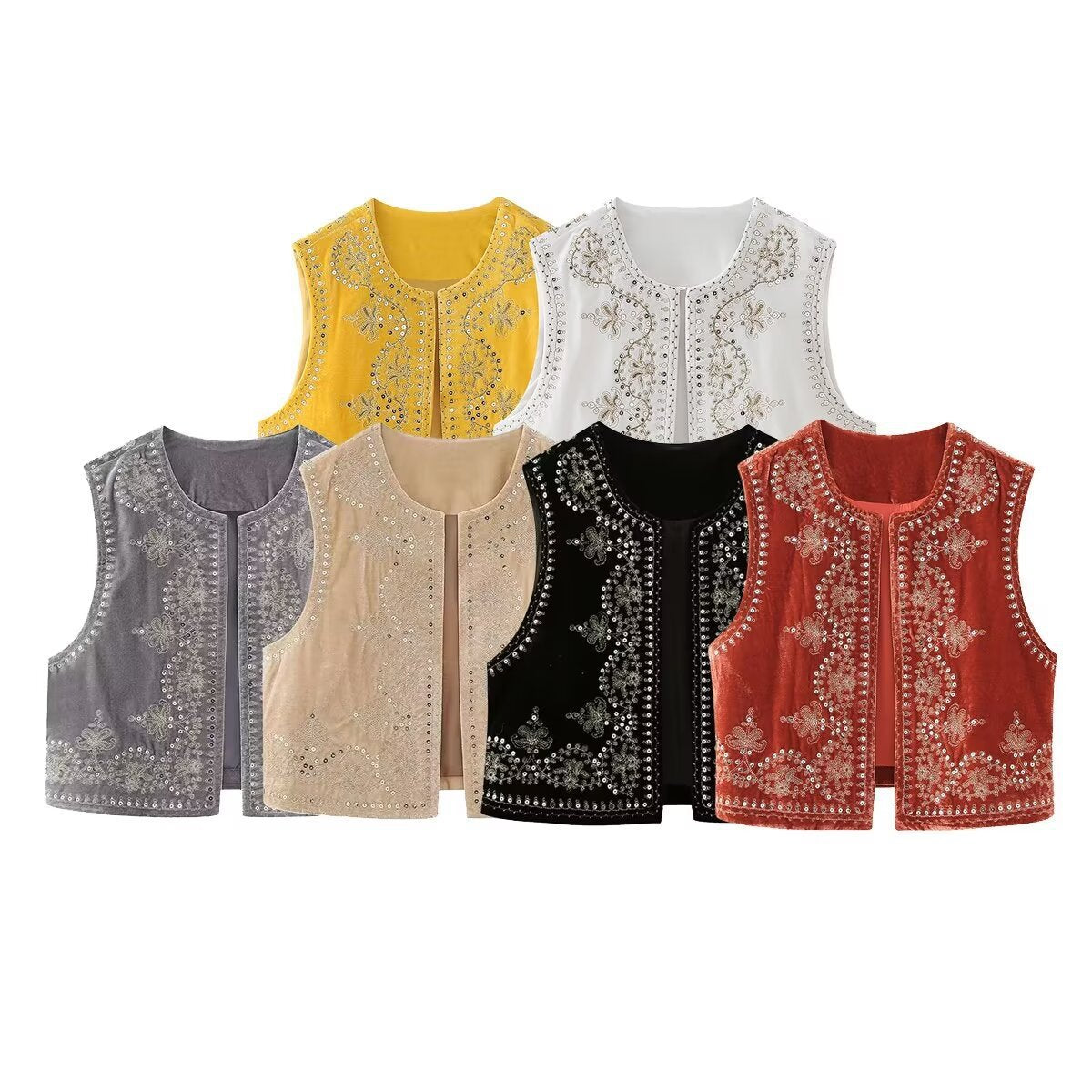 Darlene - Geborduurd Gilet