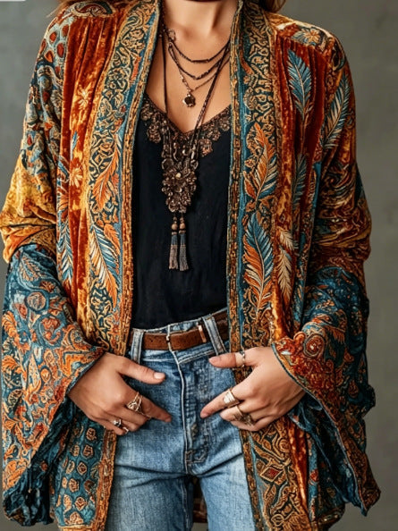Petra - Flanel Boho-jas voor vrouwen