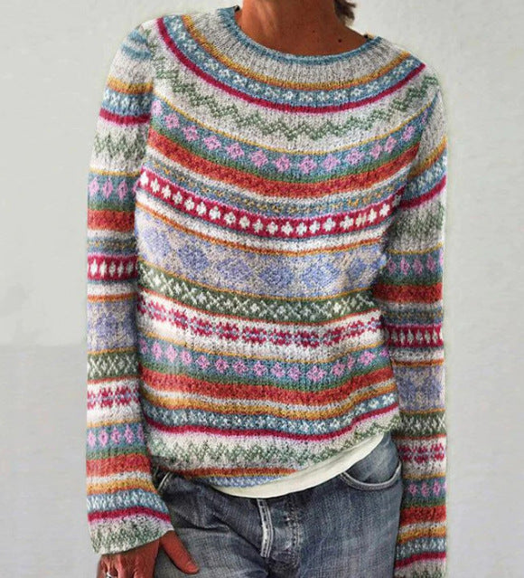 Vintage trui | Dames Strickpullover met Retro Design en Modern Comfort
