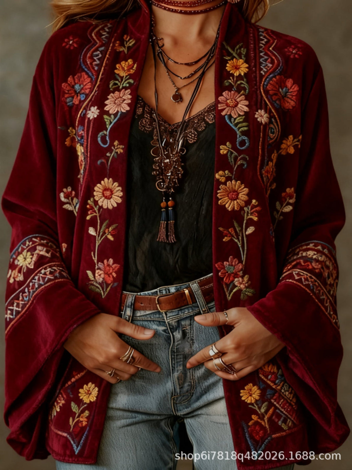 Petra - Flanel Boho-jas voor vrouwen