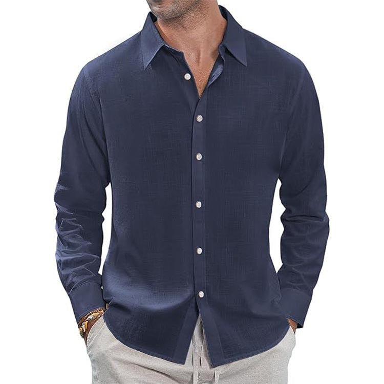Heren Slim Fit Overhemd – Met Knopen, Geschikt voor Dagelijks Gebruik