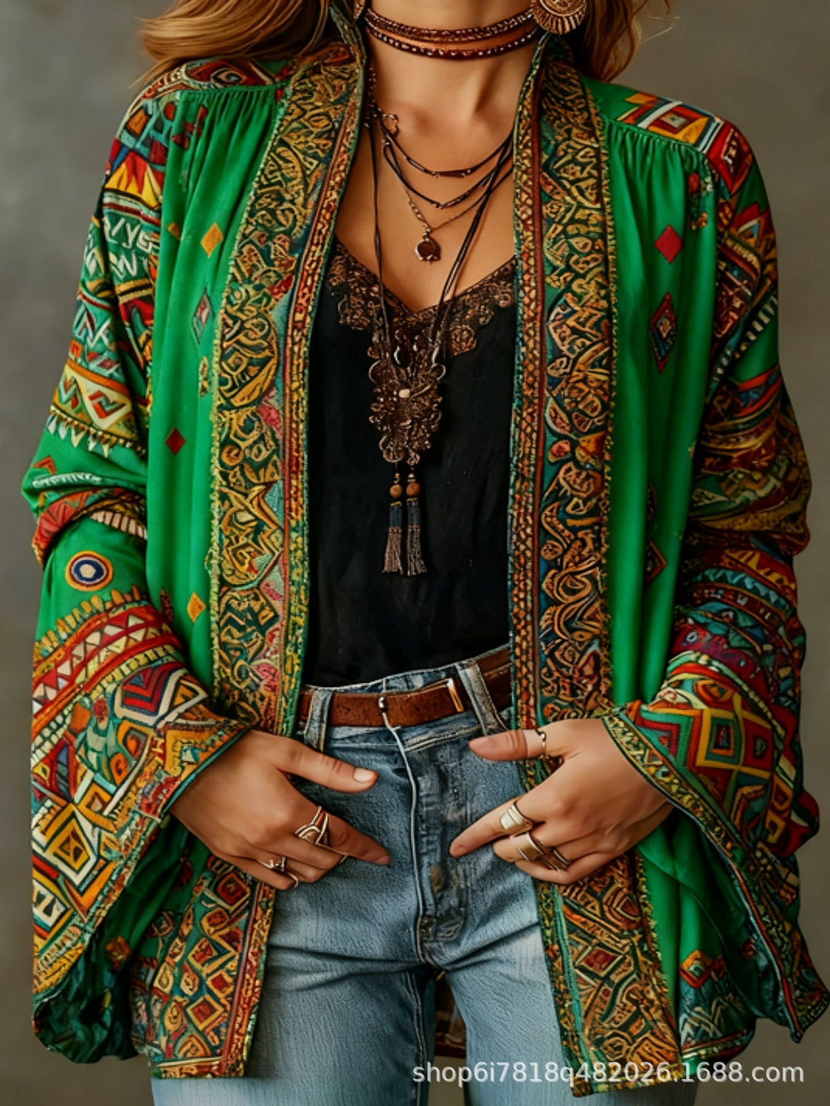 Petra - Flanel Boho-jas voor vrouwen