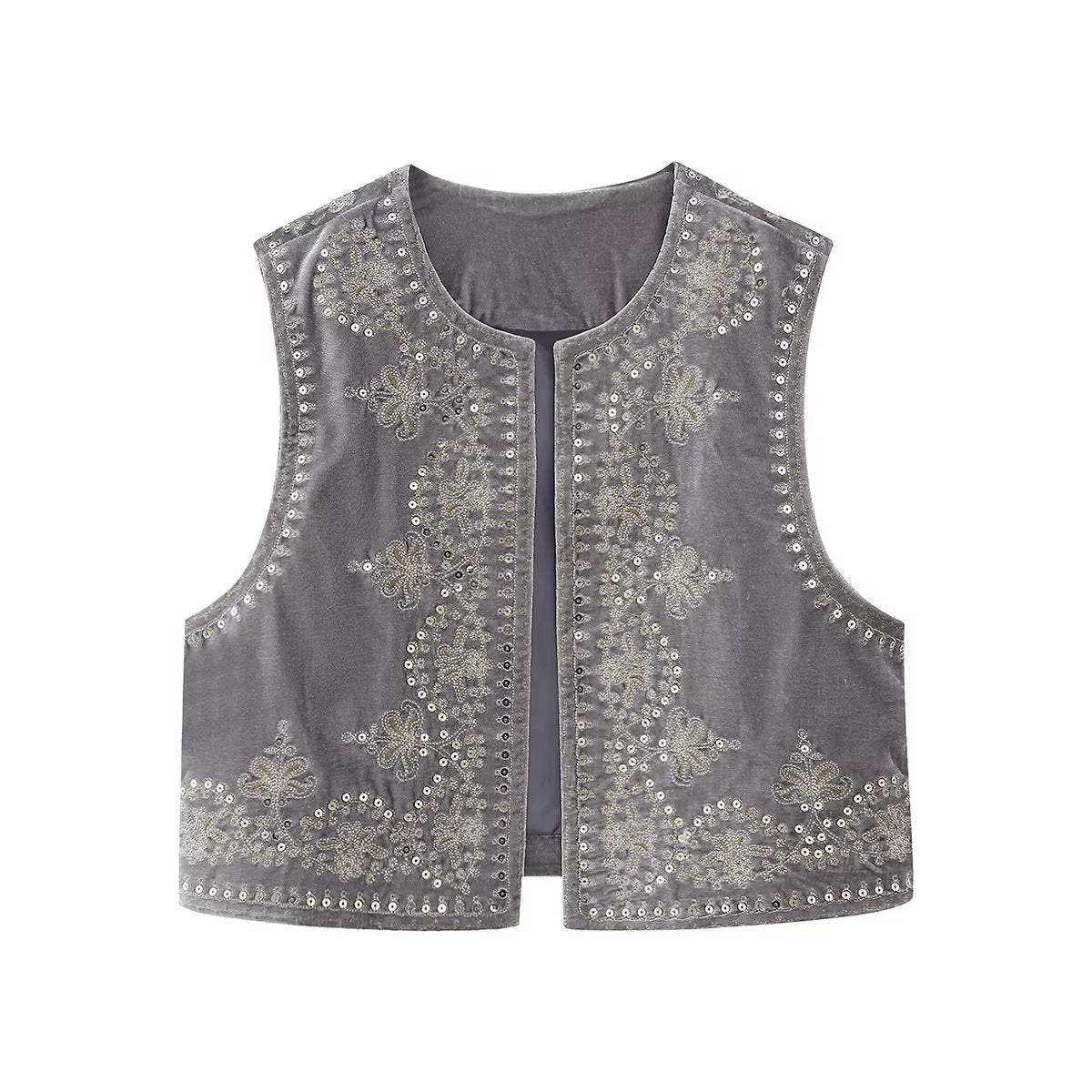 Darlene - Geborduurd Gilet