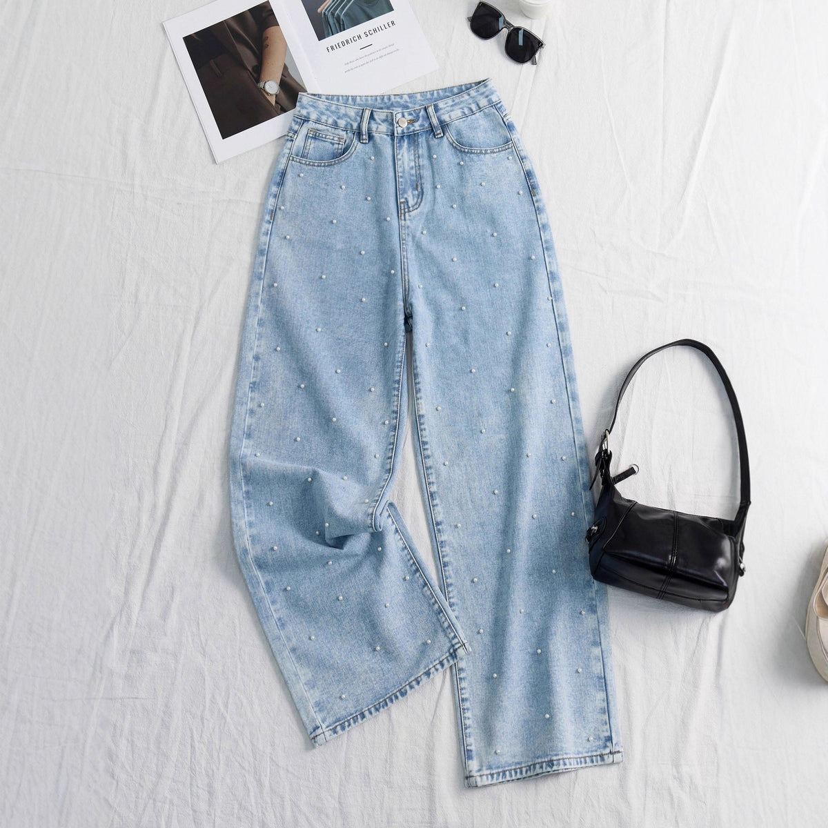 Hailey Denim Glitter Jeans | Dames spijkerbroek met sprankelende details en comfortabele pasvorm