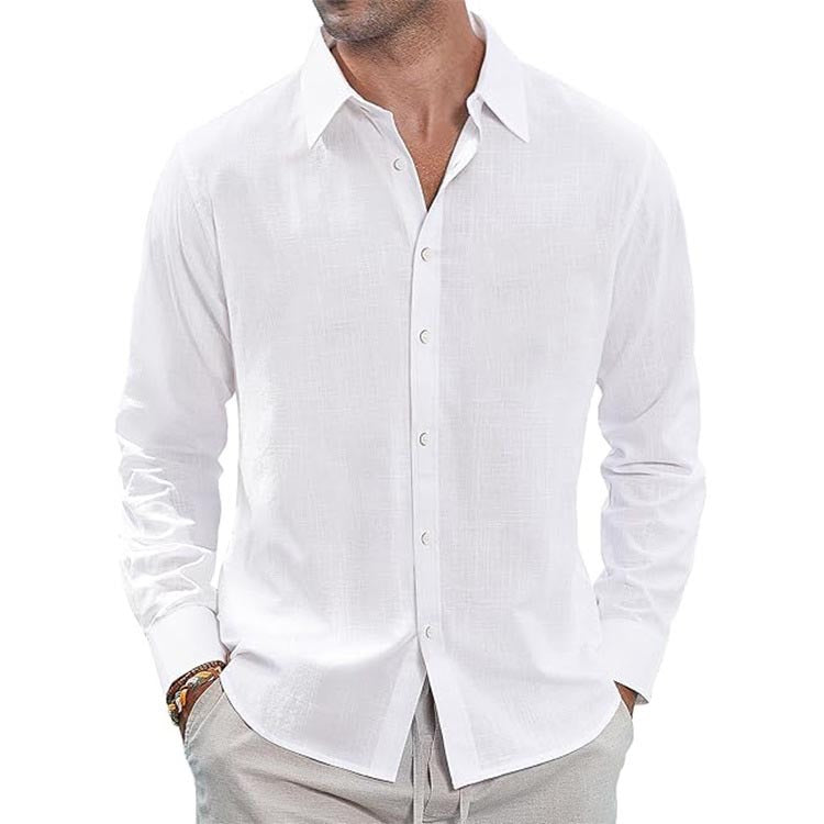 Heren Slim Fit Overhemd – Met Knopen, Geschikt voor Dagelijks Gebruik