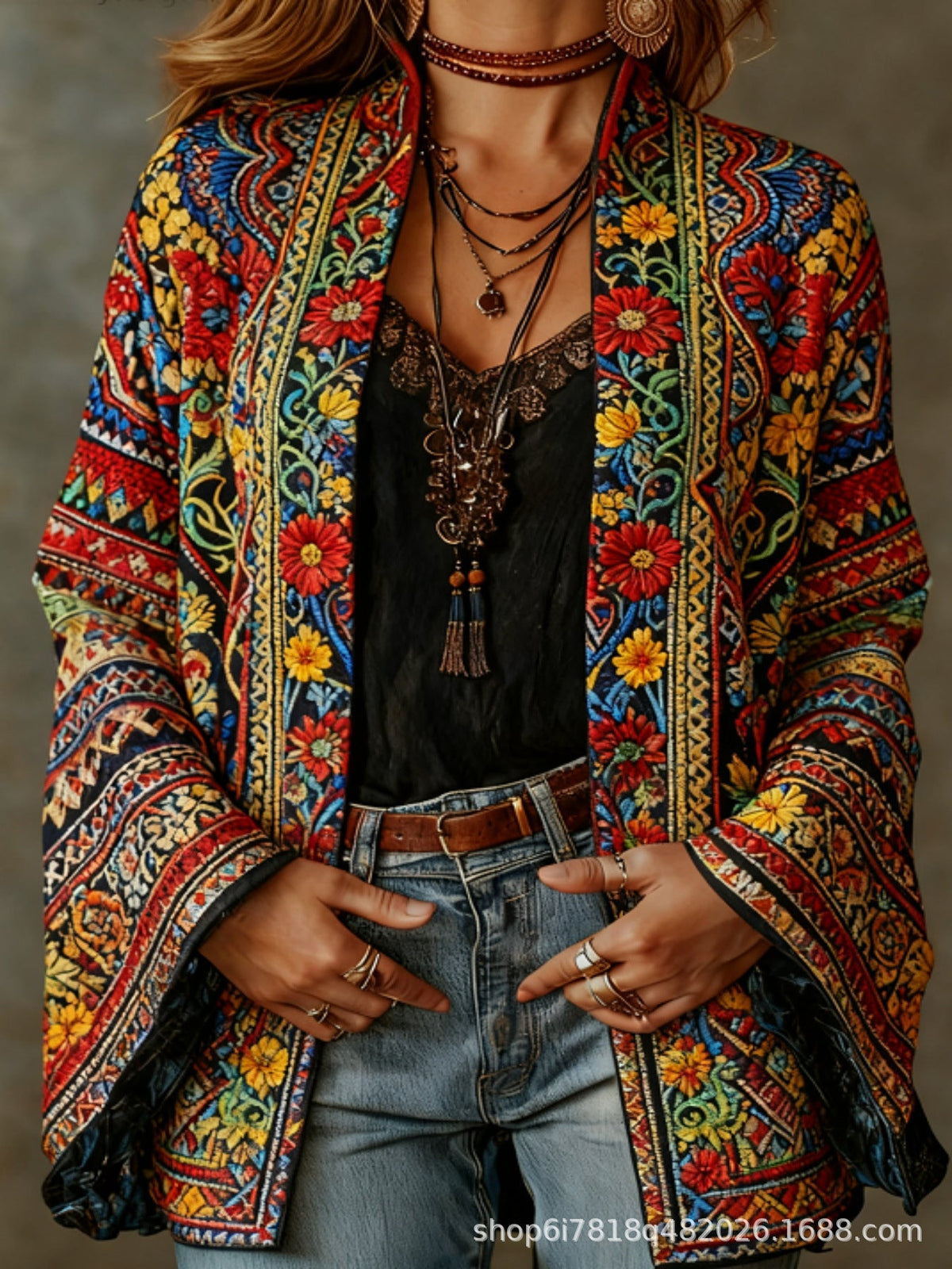 Petra - Flanel Boho-jas voor vrouwen