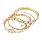Barbara | Luxe dames armbandenset – minimalistisch design met sprankelende kristallen