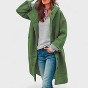 Dames Tijdloze Wollen Jas – Zachte Mix, Lichtgewicht, Perfect voor Herfst en Winter