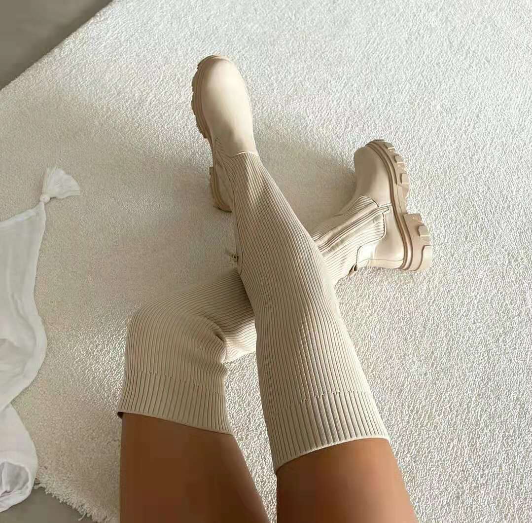 Overknee Soklaarzen Dames | Elegante Laarzen met Nauwsluitende Pasvorm
