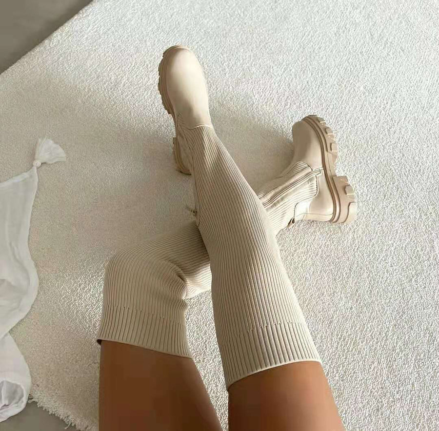 Overknee Soklaarzen Dames | Elegante Laarzen met Nauwsluitende Pasvorm