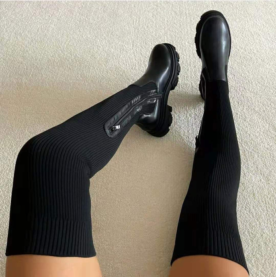 Overknee Soklaarzen Dames | Elegante Laarzen met Nauwsluitende Pasvorm