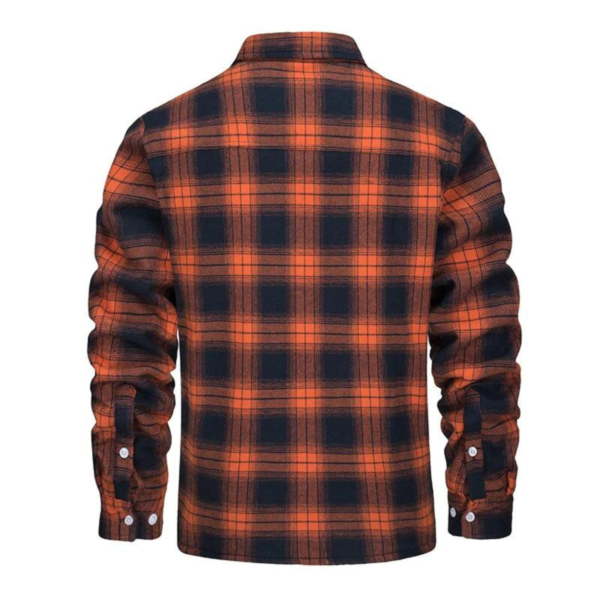 Heren Flanel Overshirt met Sherpa Voering en Ruitmotief