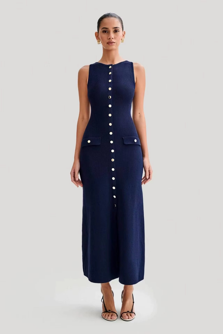 Maja | Mouwloze Midi Jurk