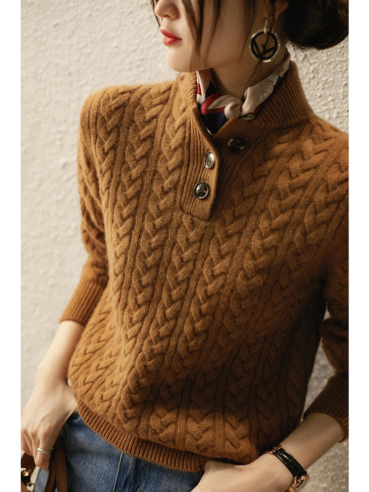 Arden | knoopvest van kasjmier