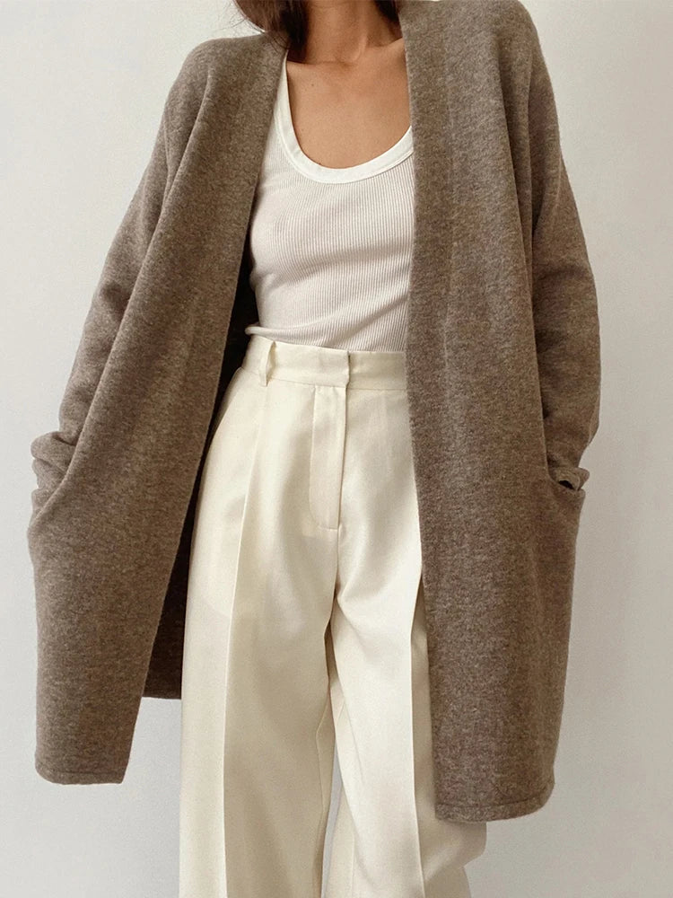 Dames Vest | Zacht Merinowol-Polyestermix, Casual Met Twee Zakken