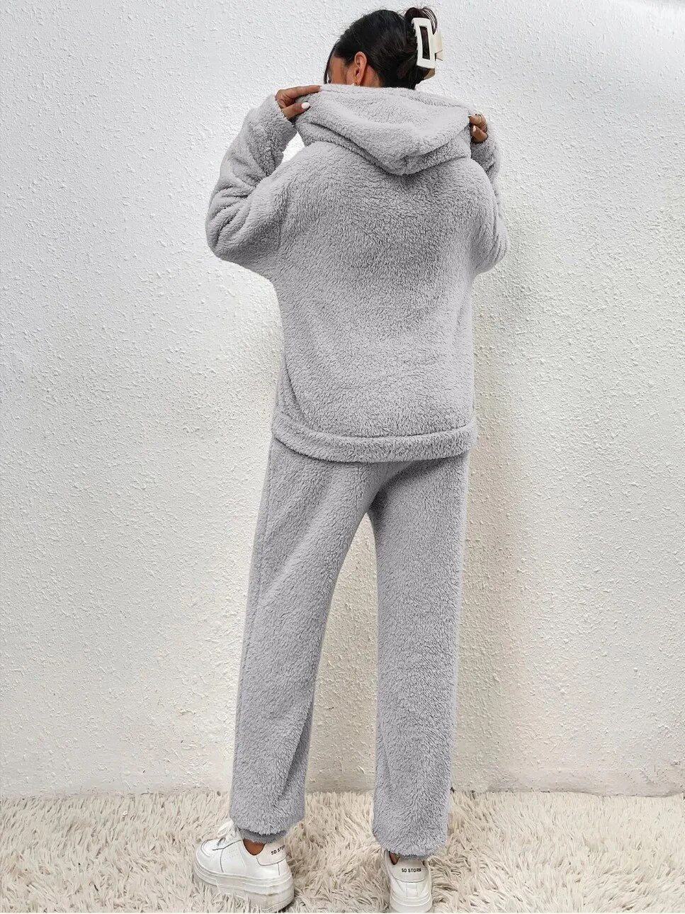 Lana |  Ultra-Comfortabel Teddy Huispak met Capuchon