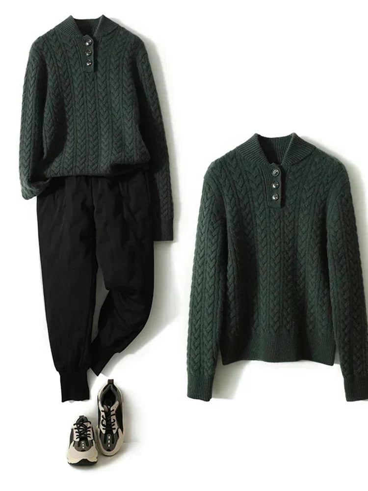 Arden | knoopvest van kasjmier