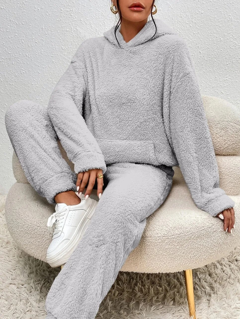 Lana |  Ultra-Comfortabel Teddy Huispak met Capuchon