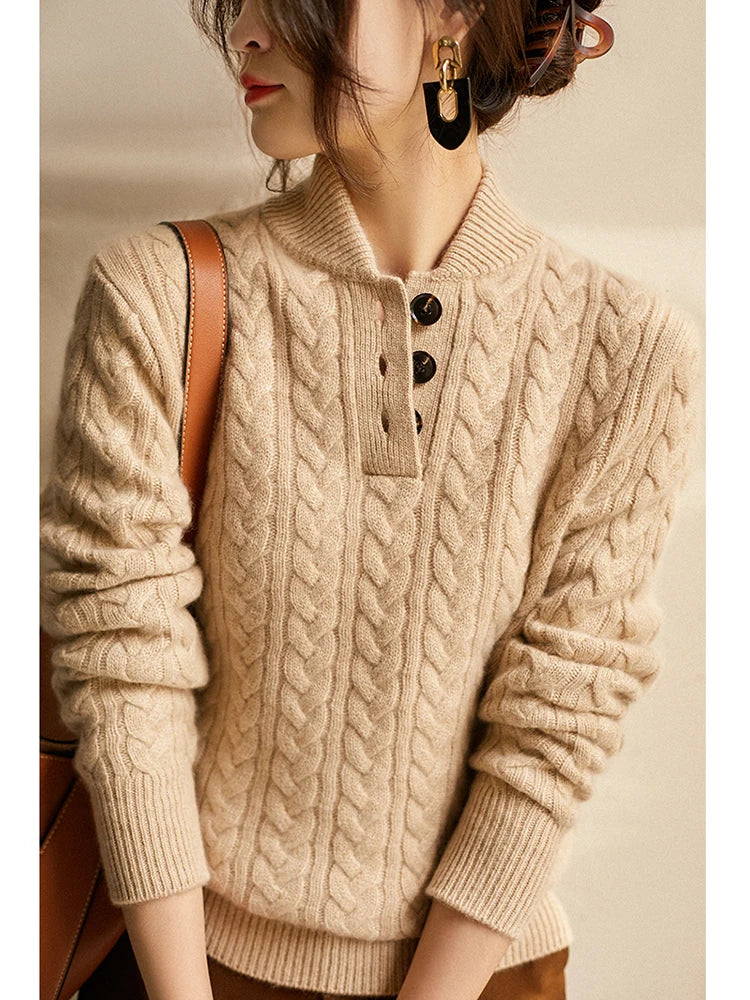 Arden | knoopvest van kasjmier