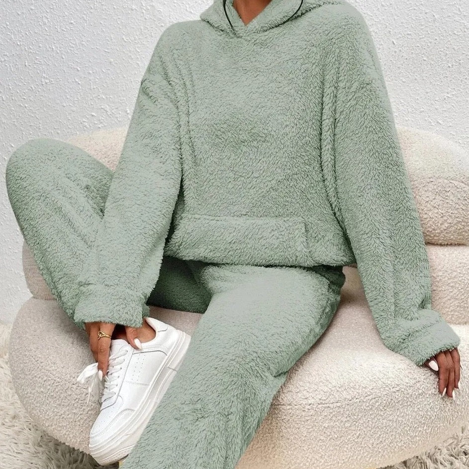 Lana |  Ultra-Comfortabel Teddy Huispak met Capuchon