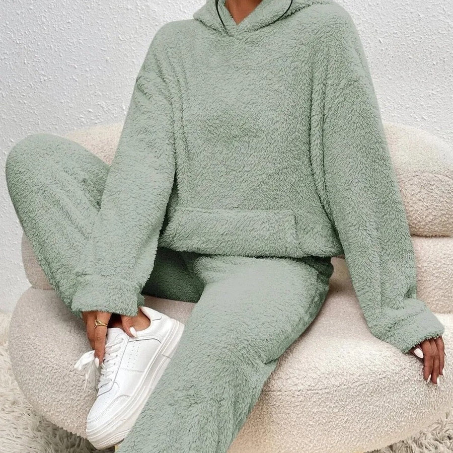 Lana |  Ultra-Comfortabel Teddy Huispak met Capuchon