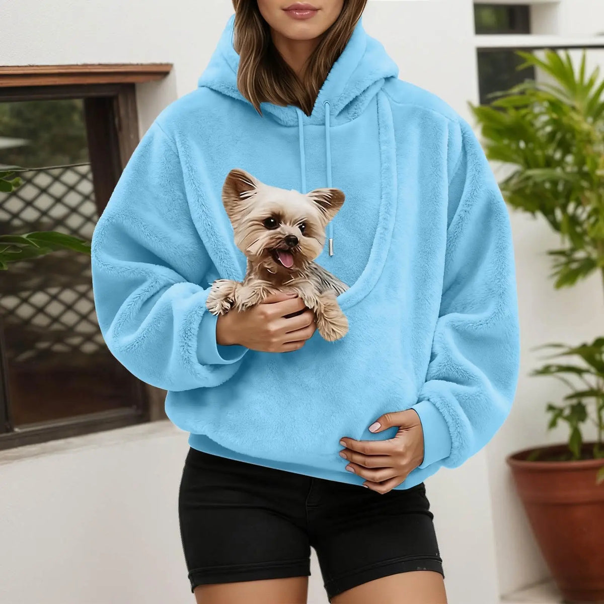 Demi - Kangoeroe-hoodie voor huisdieren met ingebouwde buidel voor katten en honden