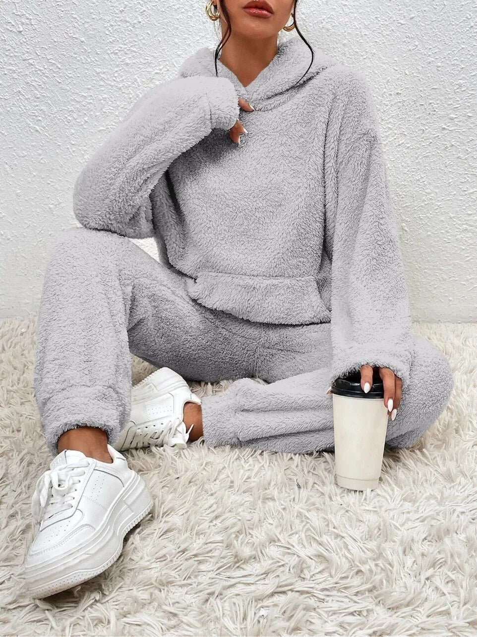 Lana |  Ultra-Comfortabel Teddy Huispak met Capuchon