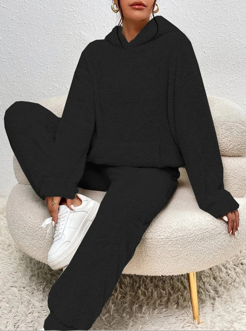 Lana |  Ultra-Comfortabel Teddy Huispak met Capuchon