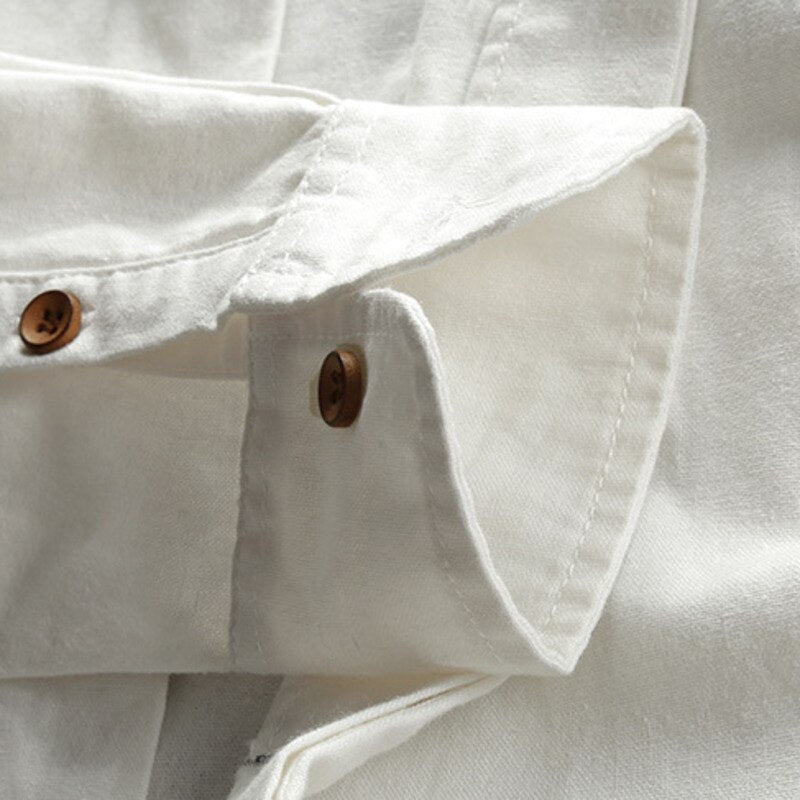 Heren Slim Fit Overhemd – Casual voor Dagelijks Gebruik, Met Knopen en Lange Mouwen