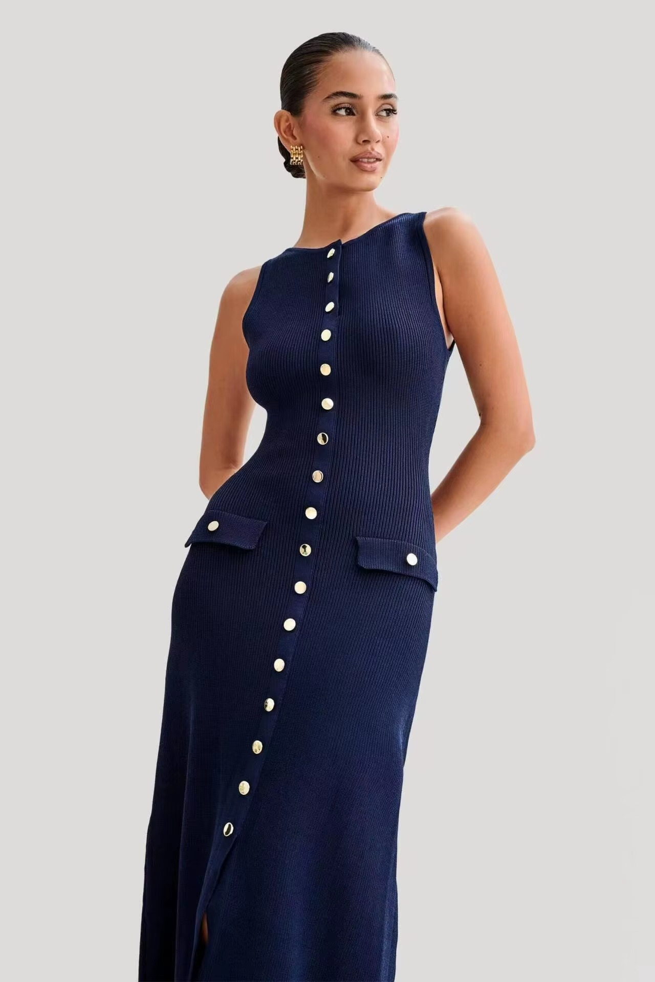 Maja | Mouwloze Midi Jurk