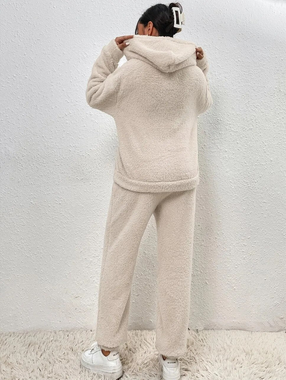 Lana |  Ultra-Comfortabel Teddy Huispak met Capuchon