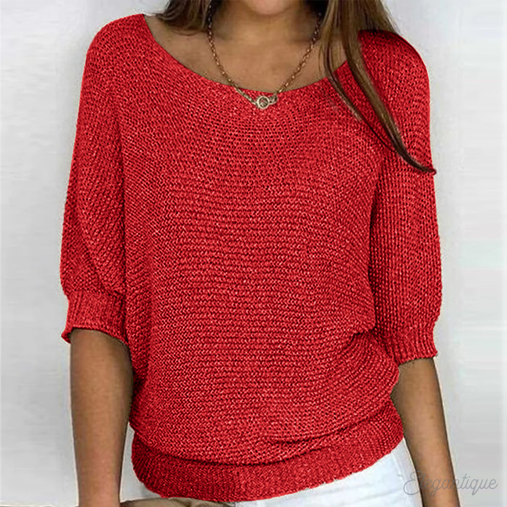 Liana - stijlvolle top met grote hals