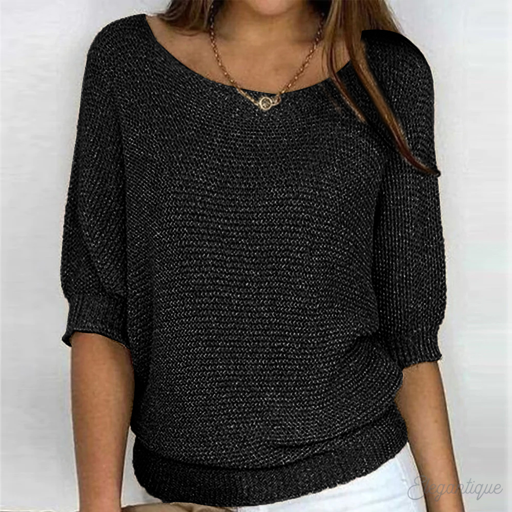 Liana - stijlvolle top met grote hals