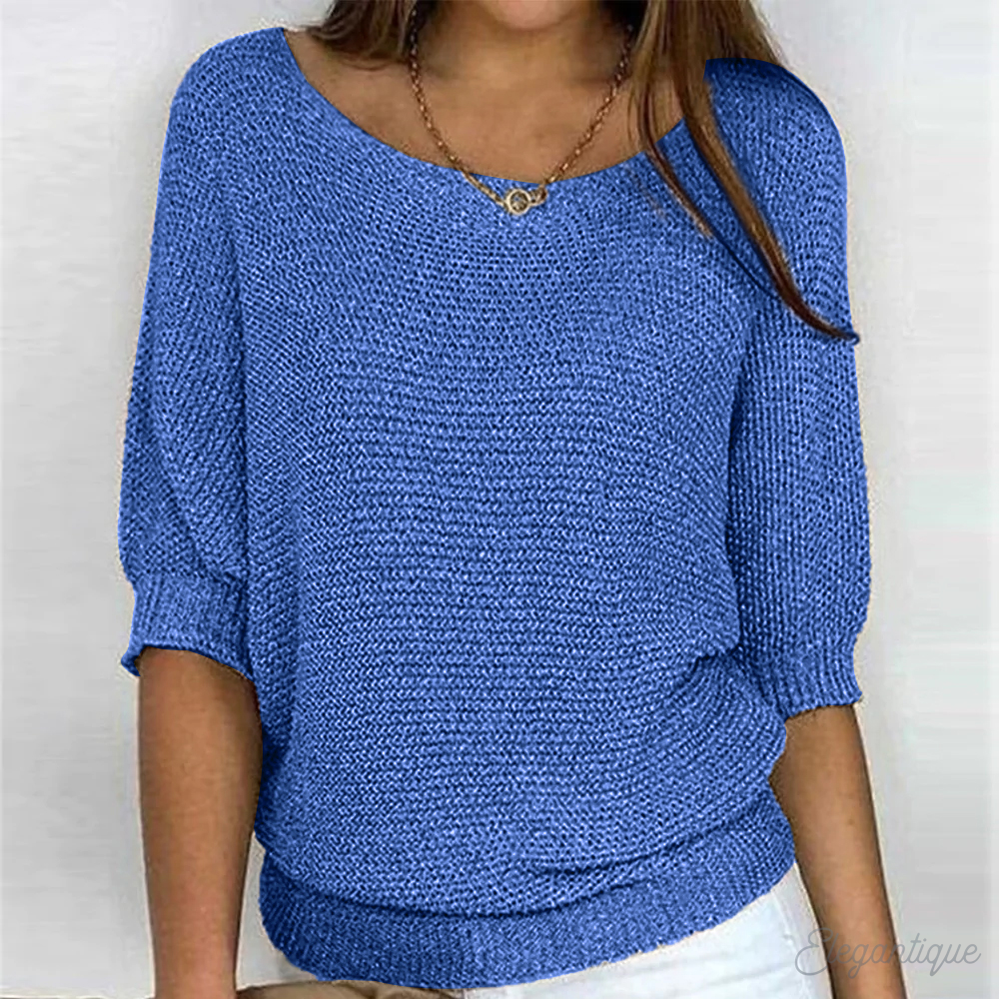 Liana - stijlvolle top met grote hals
