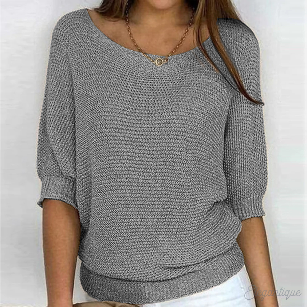 Liana - stijlvolle top met grote hals